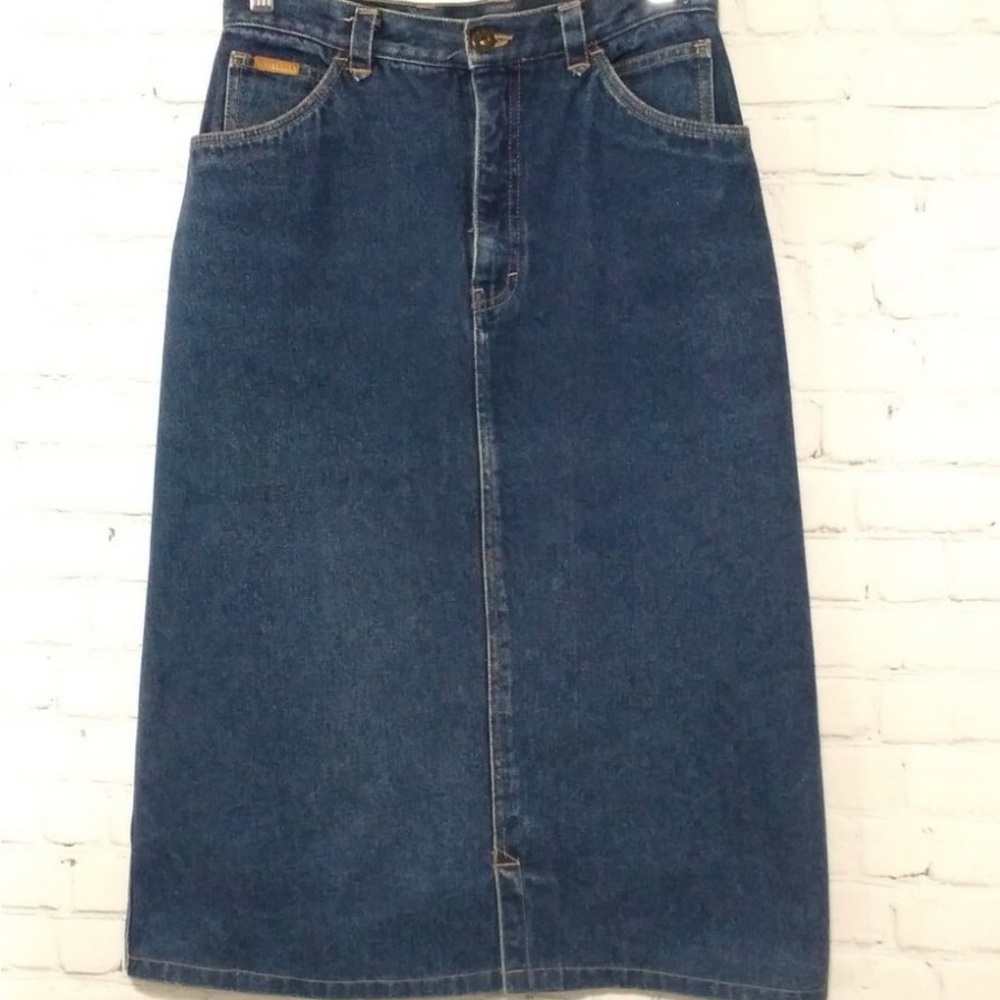 VNTG Brittania Denim Pencil Skirt